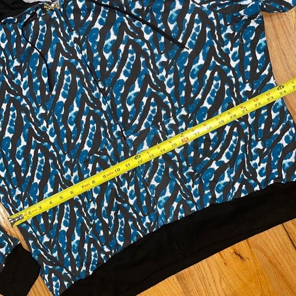 NEW DEREON Rhinestone Animal Leopard Zebra  STUD bling Hoodie 3X 22 24 PLUS SIZE - Picture 9 of 17